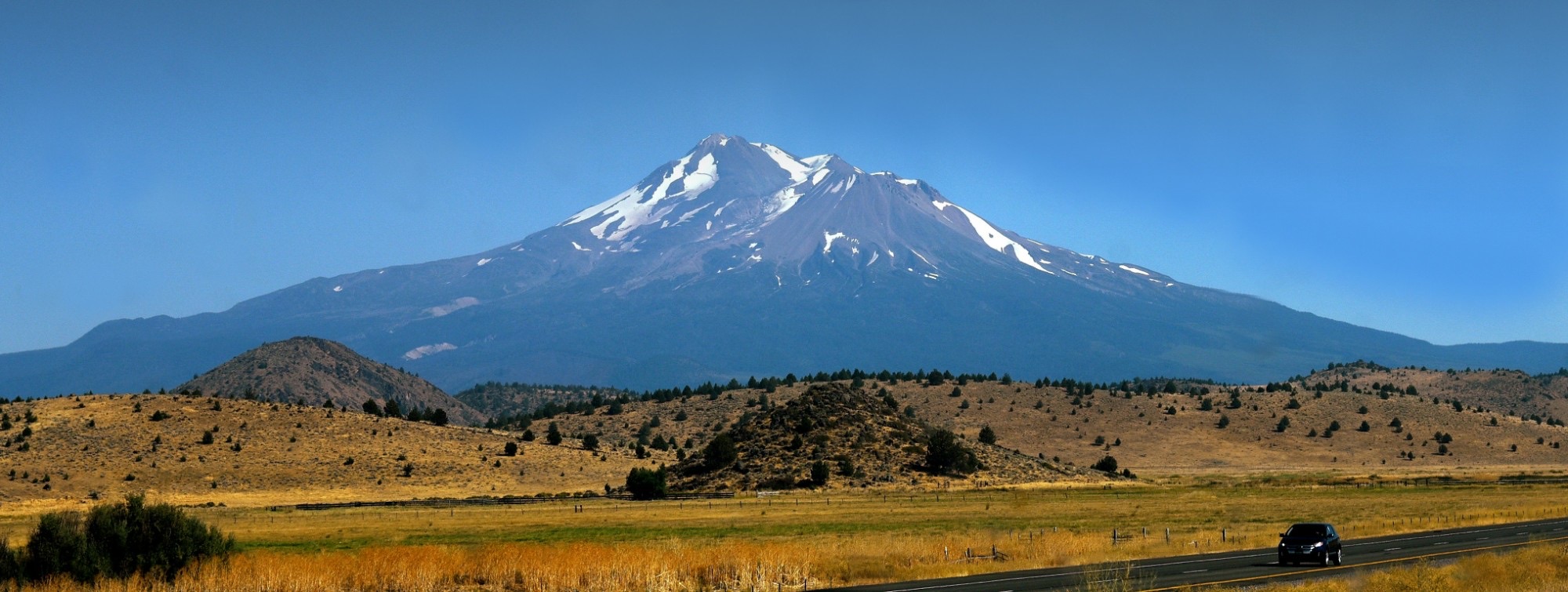 Mount Shasta above the valley